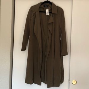 Green Love Tree Trench coat
